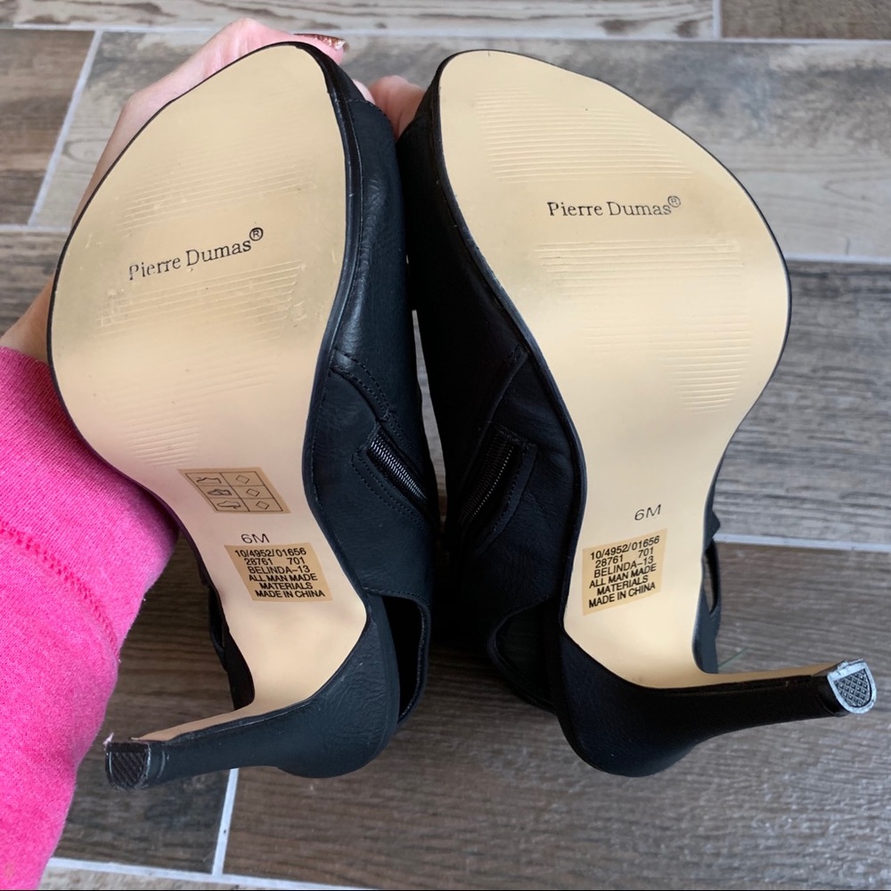 NWOT Pierre Dumas Faux Leather Cut-Out Booties - Picture 8 of 8